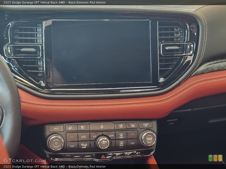Black/Demonic Red Interior Controls for the 2023 Dodge Durango SRT Hellcat Black AWD #146613215