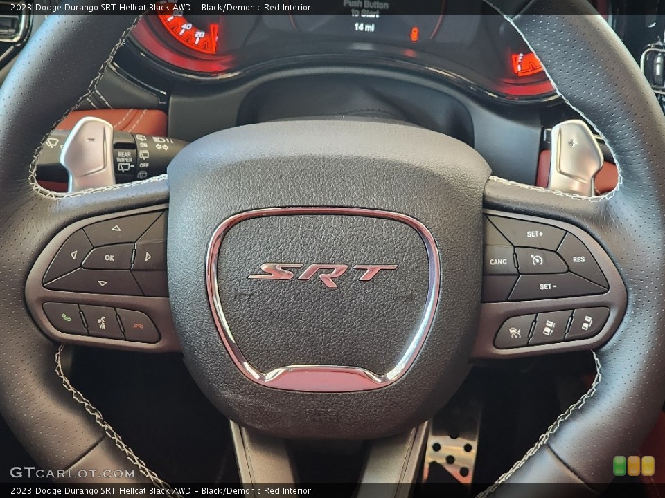 Black/Demonic Red Interior Steering Wheel for the 2023 Dodge Durango SRT Hellcat Black AWD #146613239