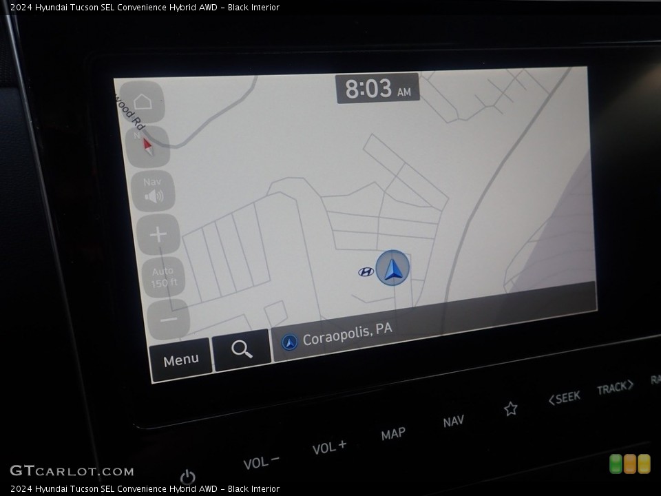 Black Interior Navigation for the 2024 Hyundai Tucson SEL Convenience Hybrid AWD #146613308