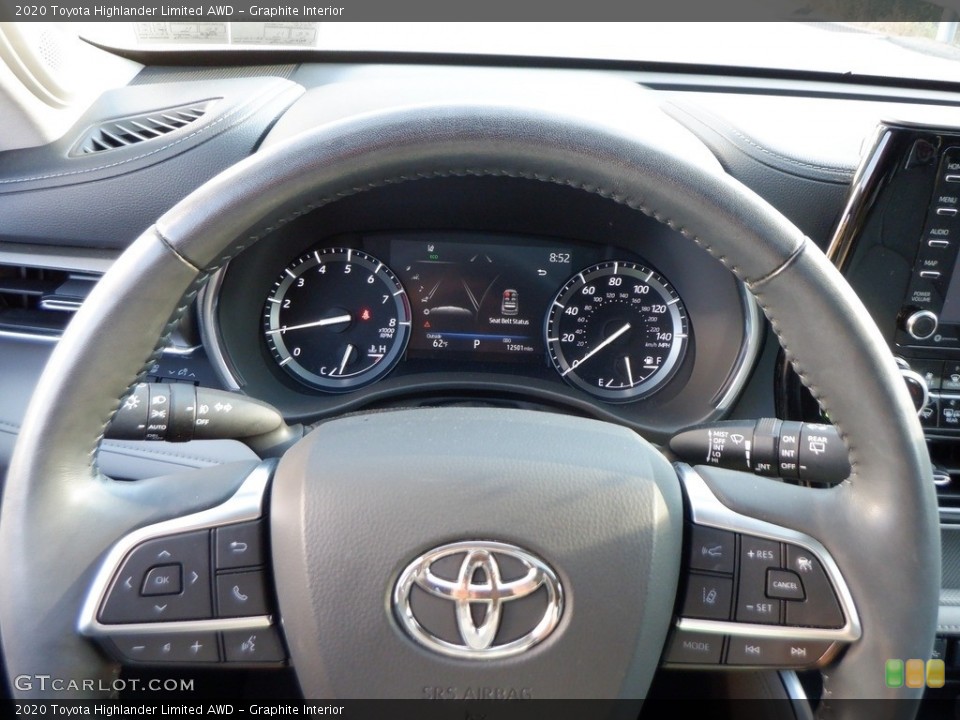 Graphite Interior Steering Wheel for the 2020 Toyota Highlander Limited AWD #146613450
