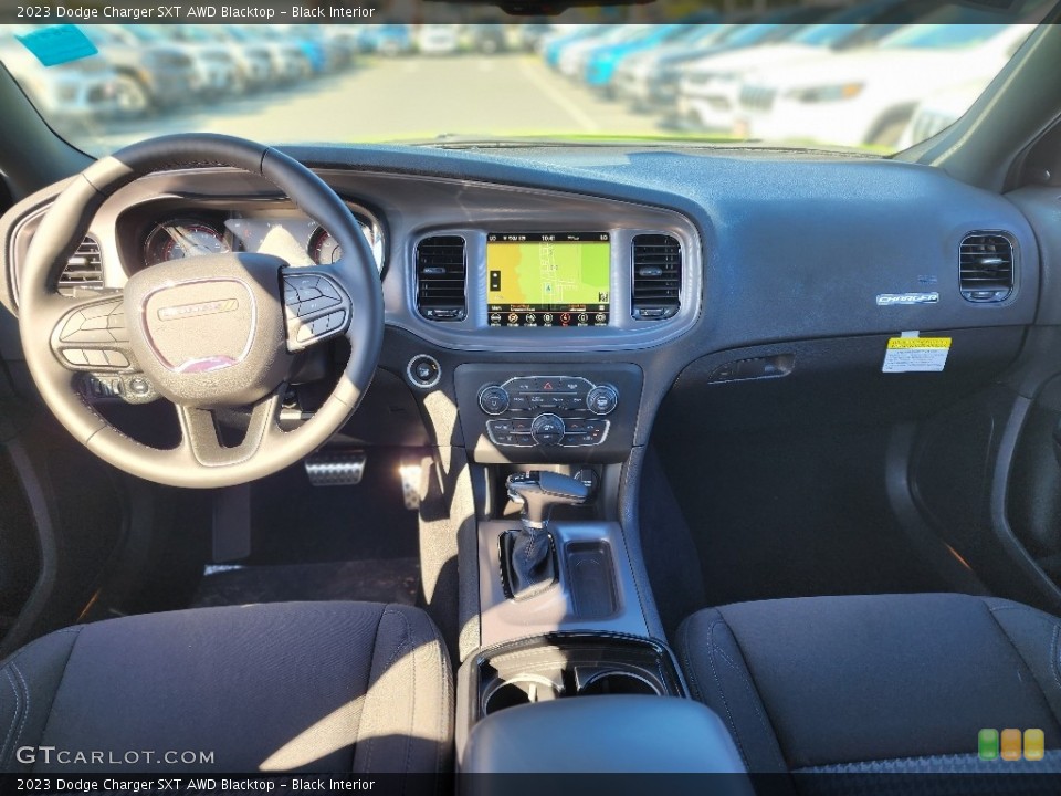 Black Interior Dashboard for the 2023 Dodge Charger SXT AWD Blacktop #146614090