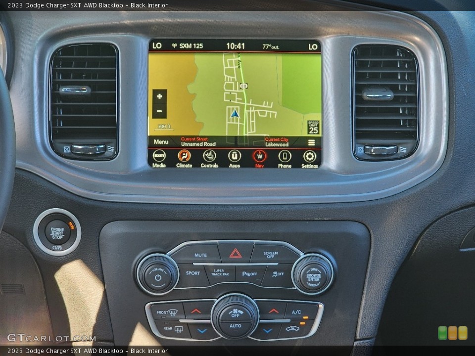 Black Interior Navigation for the 2023 Dodge Charger SXT AWD Blacktop #146614161
