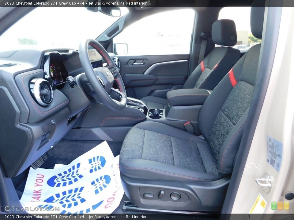 Jet Black/Adrenaline Red Interior Front Seat for the 2023 Chevrolet Colorado Z71 Crew Cab 4x4 #146615260