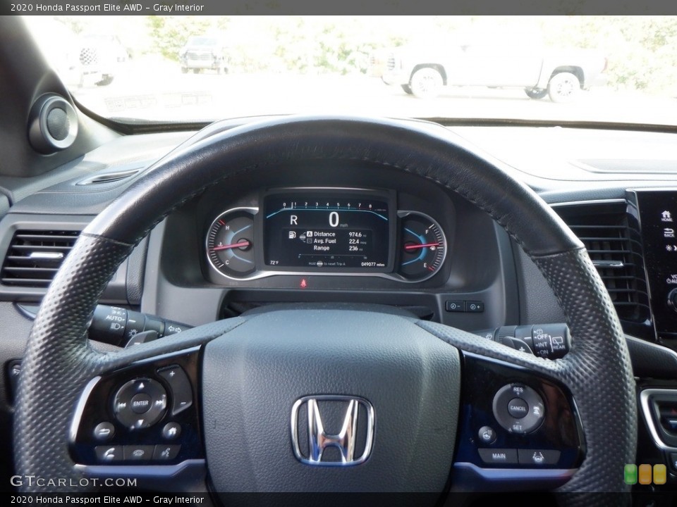 Gray Interior Steering Wheel for the 2020 Honda Passport Elite AWD #146615458