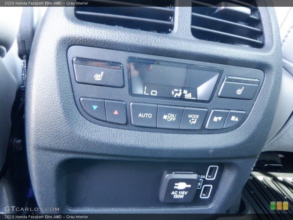 Gray Interior Controls for the 2020 Honda Passport Elite AWD #146615558