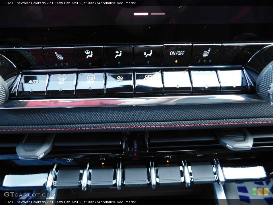 Jet Black/Adrenaline Red Interior Controls for the 2023 Chevrolet Colorado Z71 Crew Cab 4x4 #146615639