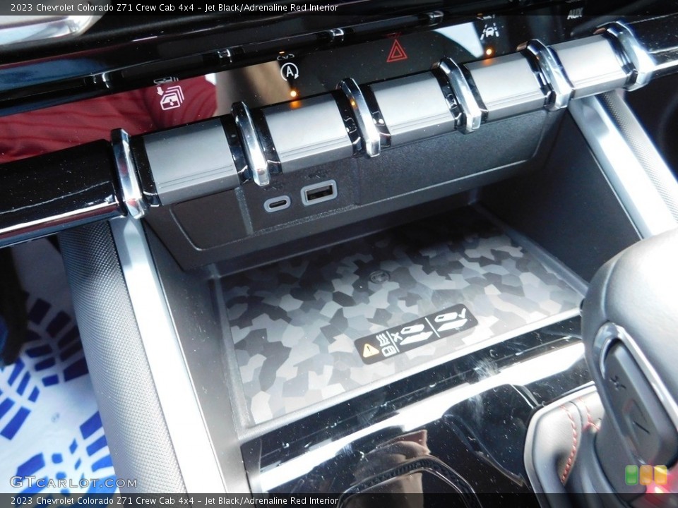 Jet Black/Adrenaline Red Interior Controls for the 2023 Chevrolet Colorado Z71 Crew Cab 4x4 #146615684