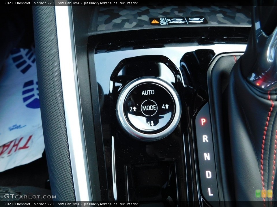 Jet Black/Adrenaline Red Interior Transmission for the 2023 Chevrolet Colorado Z71 Crew Cab 4x4 #146615708