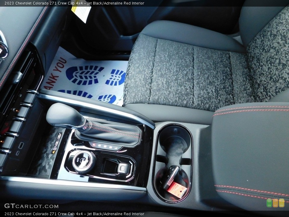 Jet Black/Adrenaline Red Interior Transmission for the 2023 Chevrolet Colorado Z71 Crew Cab 4x4 #146615725