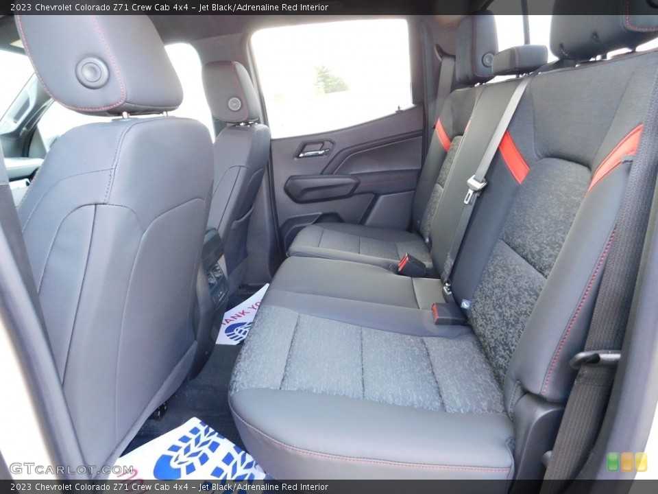 Jet Black/Adrenaline Red Interior Rear Seat for the 2023 Chevrolet Colorado Z71 Crew Cab 4x4 #146615824