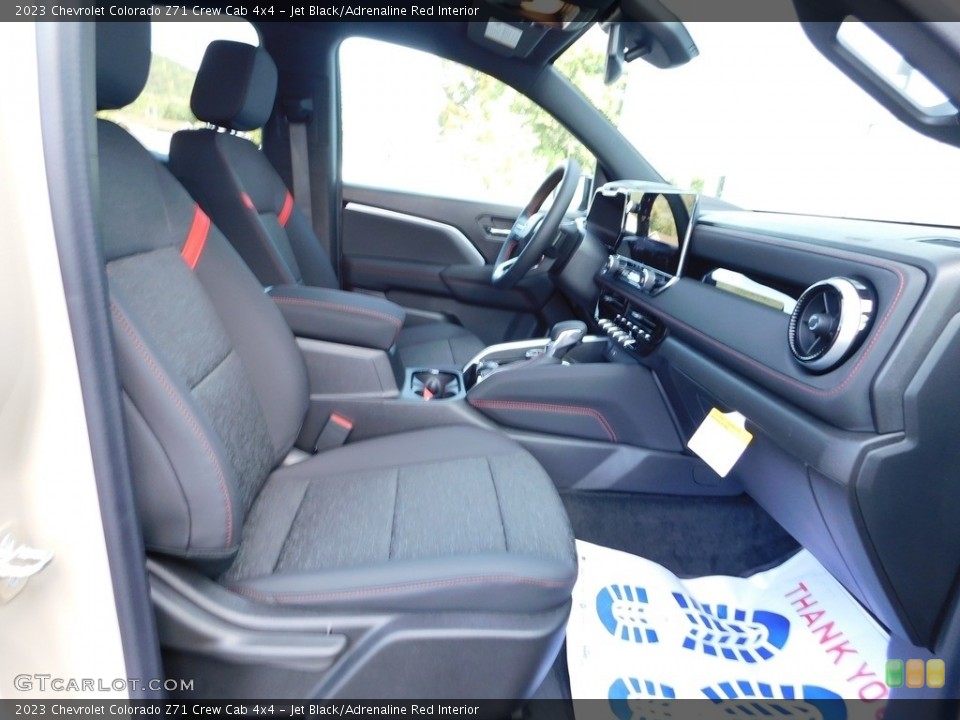 Jet Black/Adrenaline Red Interior Front Seat for the 2023 Chevrolet Colorado Z71 Crew Cab 4x4 #146615940