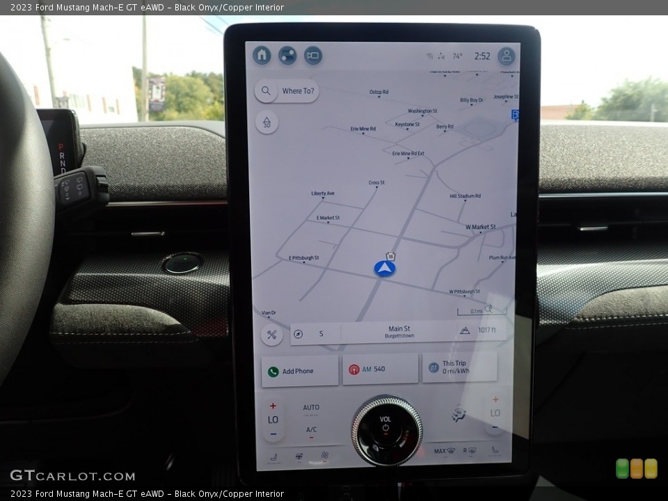 Black Onyx/Copper Interior Navigation for the 2023 Ford Mustang Mach-E GT eAWD #146616139