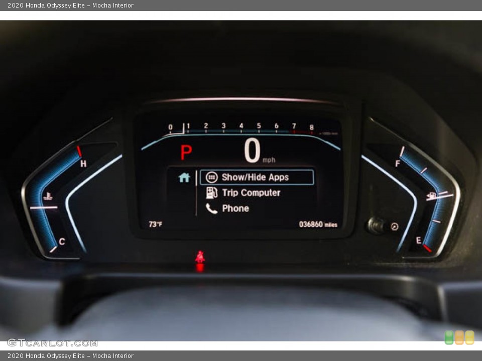 Mocha Interior Gauges for the 2020 Honda Odyssey Elite #146616245