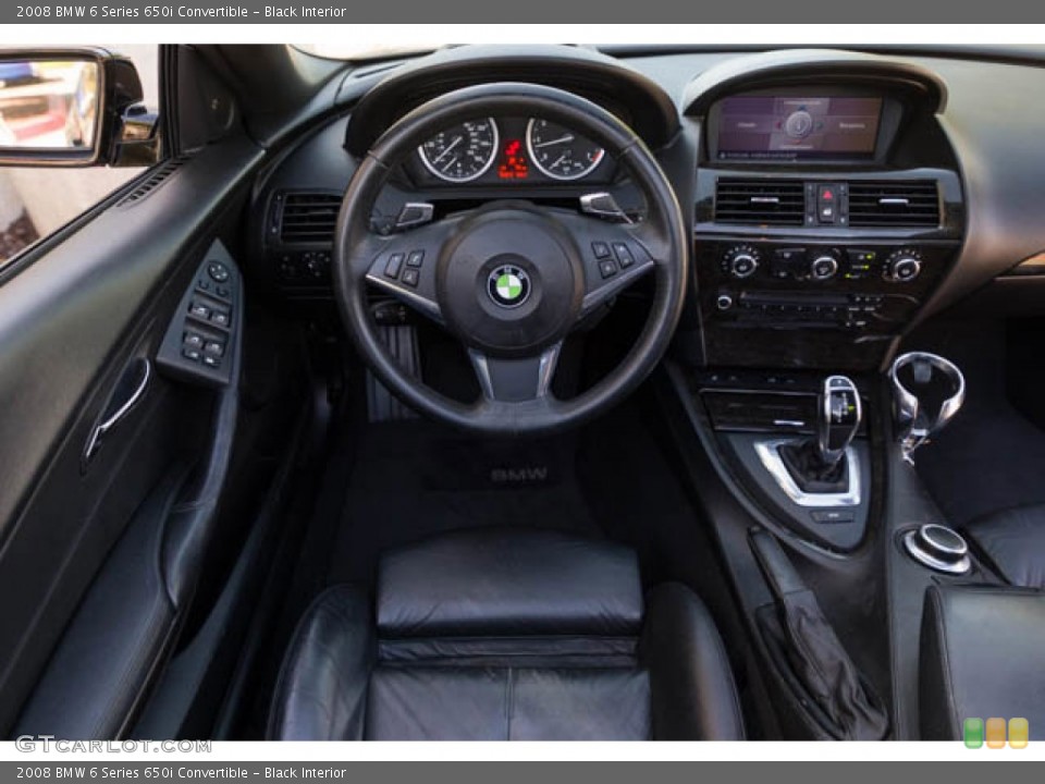 Black Interior Dashboard for the 2008 BMW 6 Series 650i Convertible #146616585