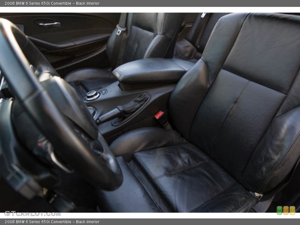Black Interior Front Seat for the 2008 BMW 6 Series 650i Convertible #146617049