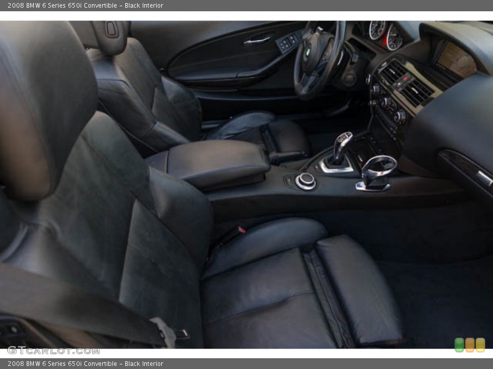 Black Interior Front Seat for the 2008 BMW 6 Series 650i Convertible #146617141
