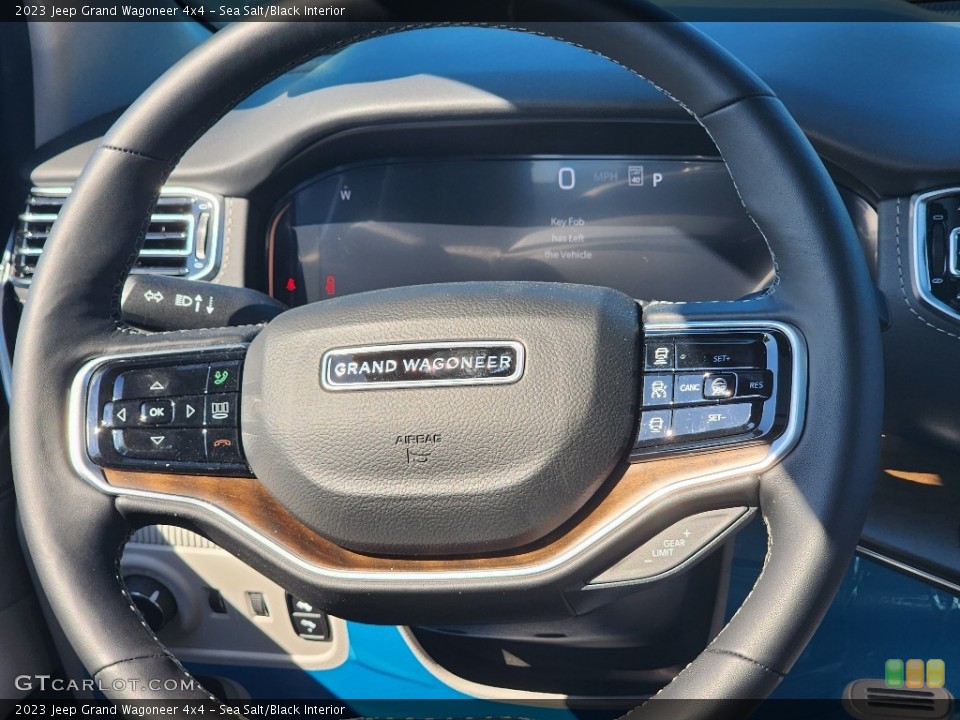 Sea Salt/Black Interior Steering Wheel for the 2023 Jeep Grand Wagoneer 4x4 #146617177