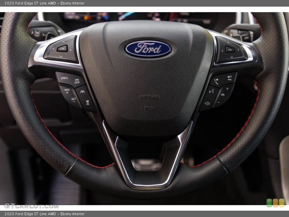 Ebony Interior Steering Wheel for the 2020 Ford Edge ST Line AWD #146617255