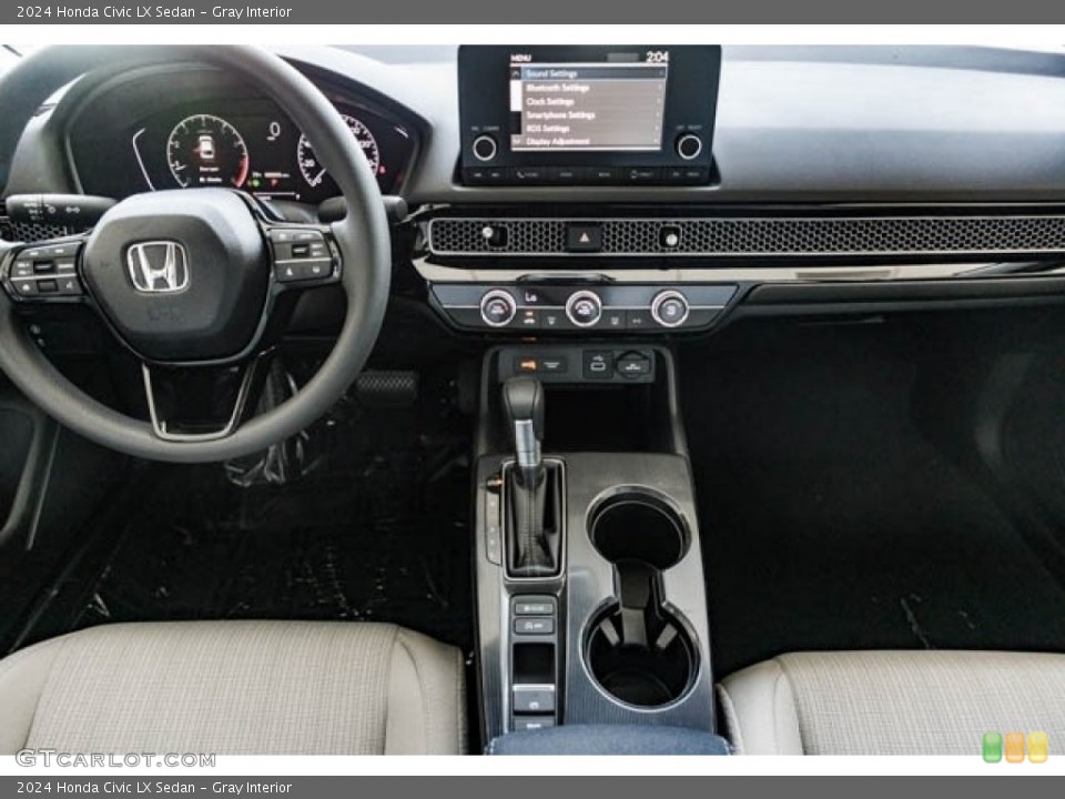 Gray Interior Dashboard for the 2024 Honda Civic LX Sedan #146617880