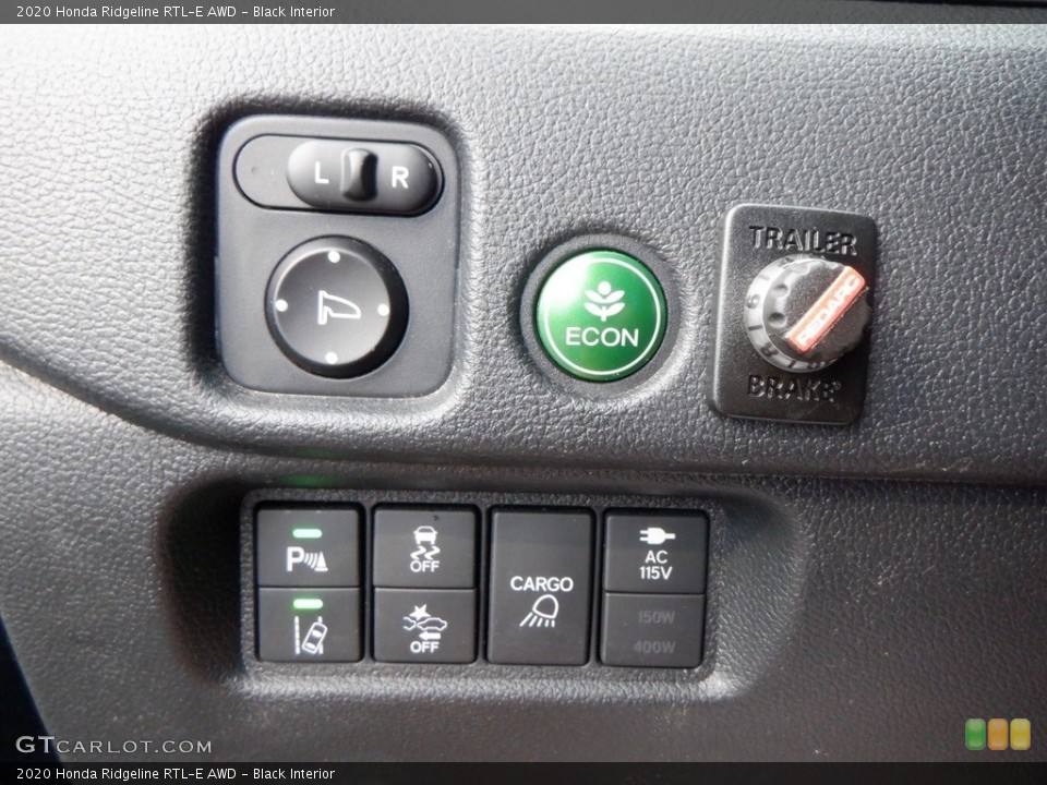 Black Interior Controls for the 2020 Honda Ridgeline RTL-E AWD #146618806