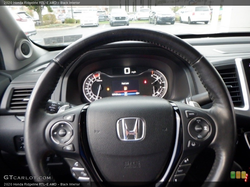 Black Interior Steering Wheel for the 2020 Honda Ridgeline RTL-E AWD #146619004