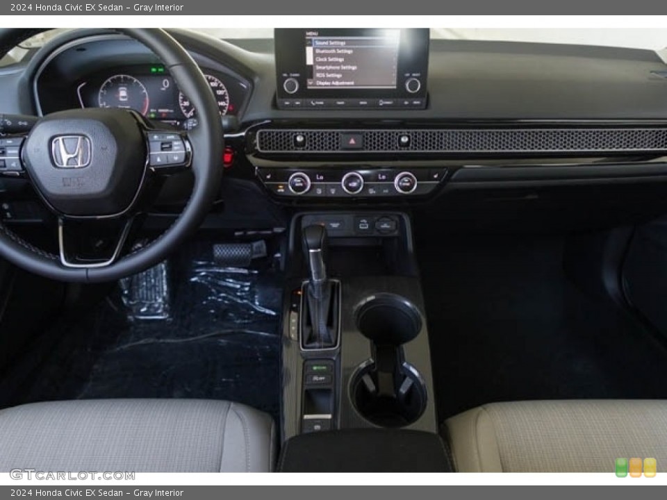 Gray Interior Dashboard for the 2024 Honda Civic EX Sedan #146619610