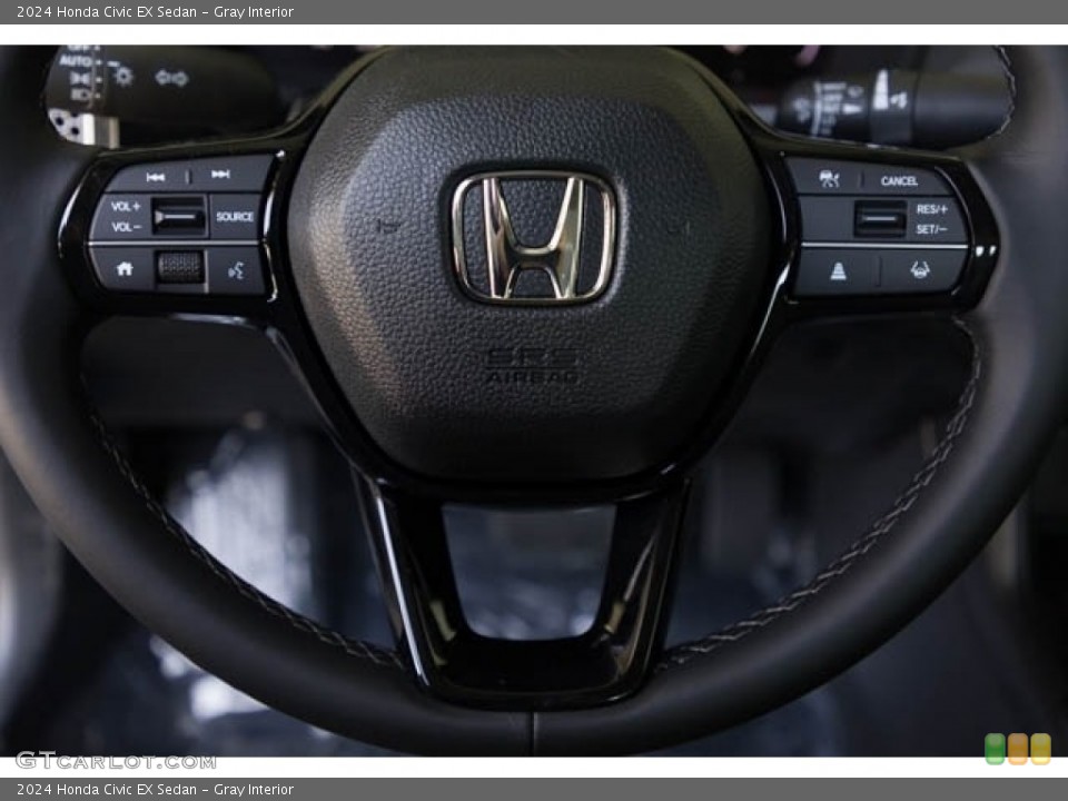 Gray Interior Steering Wheel for the 2024 Honda Civic EX Sedan #146619655