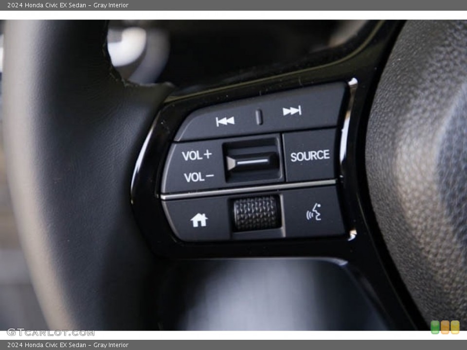 Gray Interior Steering Wheel for the 2024 Honda Civic EX Sedan #146619679