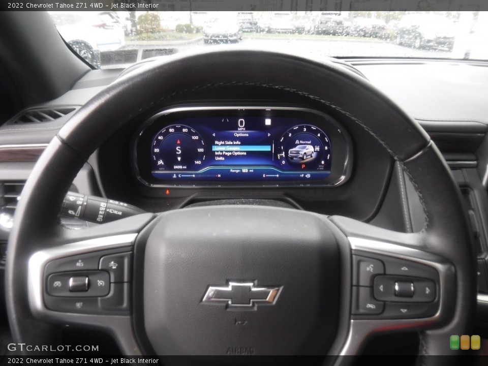 Jet Black Interior Steering Wheel for the 2022 Chevrolet Tahoe Z71 4WD #146620990