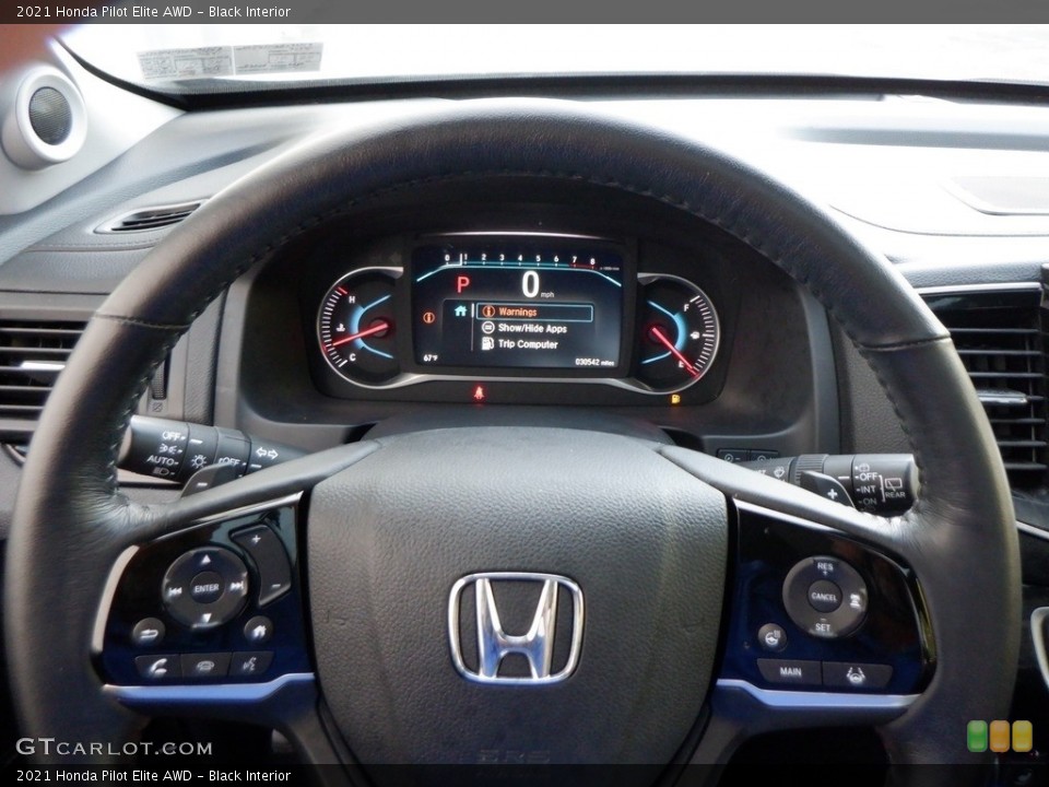 Black Interior Steering Wheel for the 2021 Honda Pilot Elite AWD #146621389