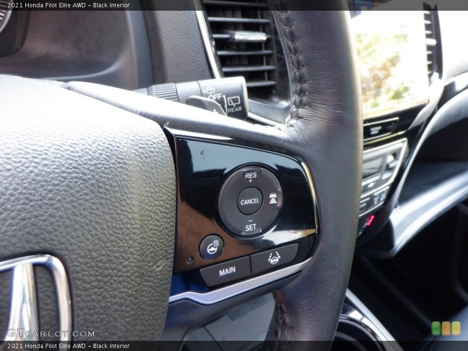 Black Interior Steering Wheel for the 2021 Honda Pilot Elite AWD #146621436