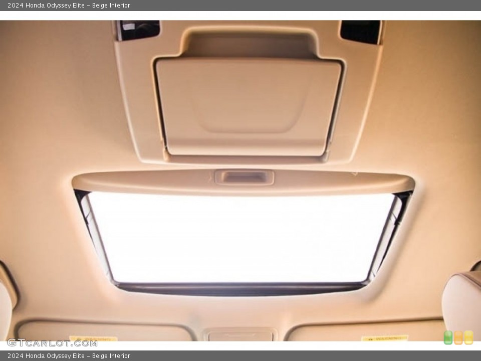 Beige Interior Sunroof for the 2024 Honda Odyssey Elite #146621651