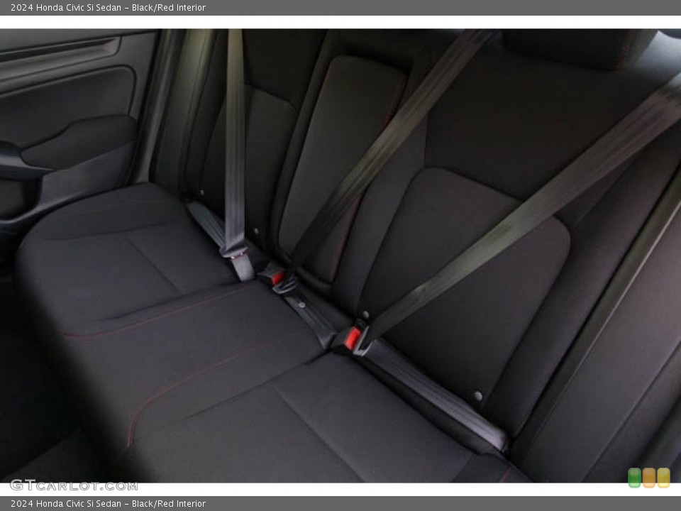Black/Red Interior Rear Seat for the 2024 Honda Civic Si Sedan #146621686