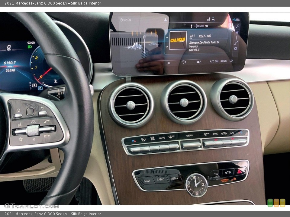 Silk Beige Interior Controls for the 2021 Mercedes-Benz C 300 Sedan #146623051