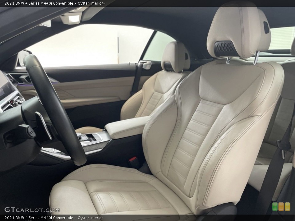 Oyster Interior Front Seat for the 2021 BMW 4 Series M440i Convertible #146623354