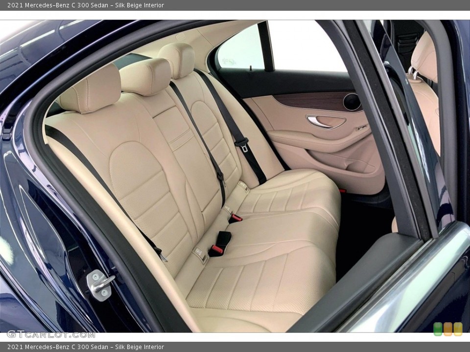 Silk Beige Interior Rear Seat for the 2021 Mercedes-Benz C 300 Sedan #146623405