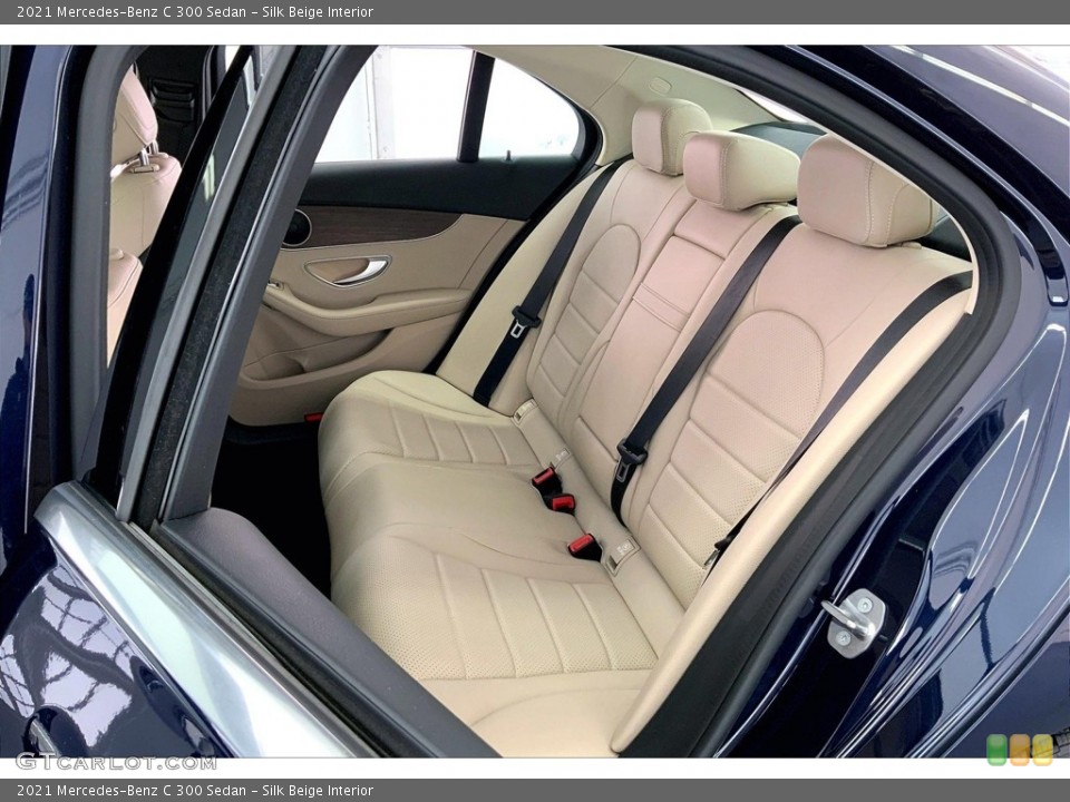 Silk Beige Interior Rear Seat for the 2021 Mercedes-Benz C 300 Sedan #146623457