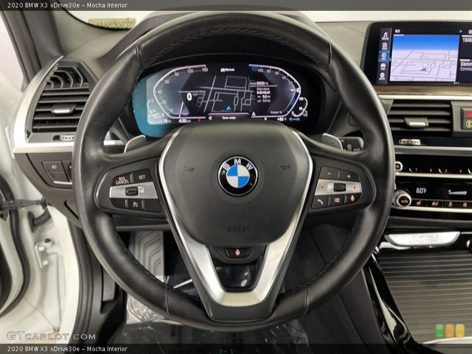 Mocha Interior Steering Wheel for the 2020 BMW X3 xDrive30e #146624214
