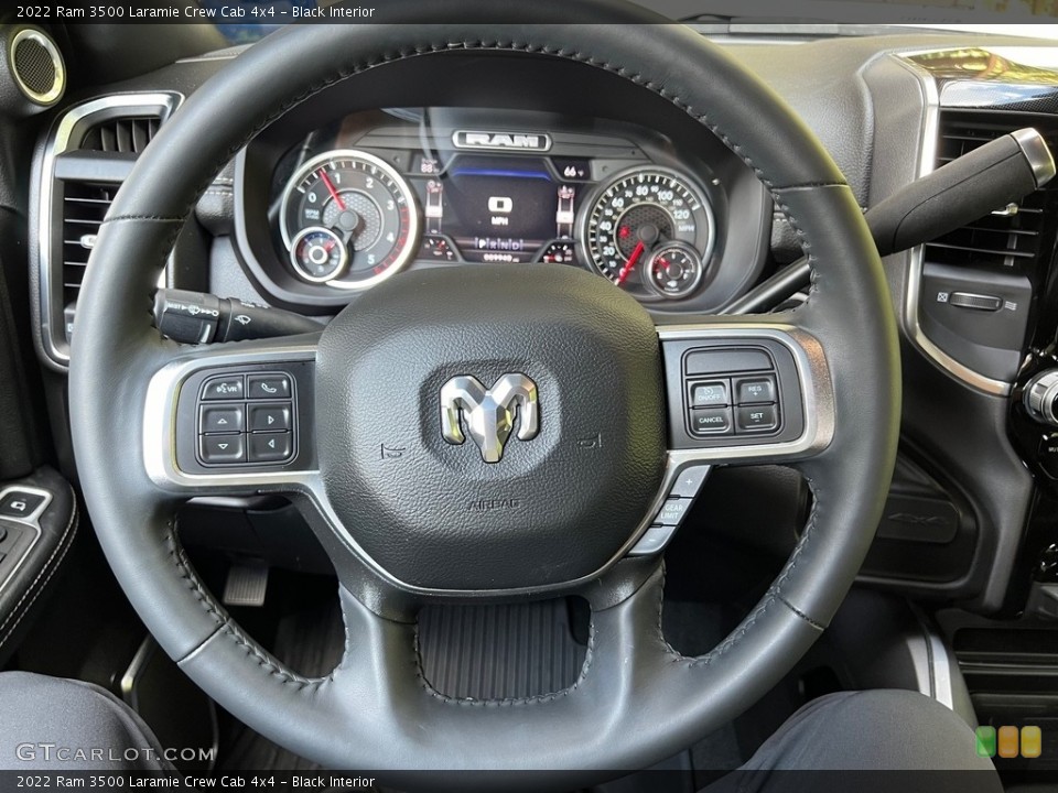 Black Interior Steering Wheel for the 2022 Ram 3500 Laramie Crew Cab 4x4 #146624283