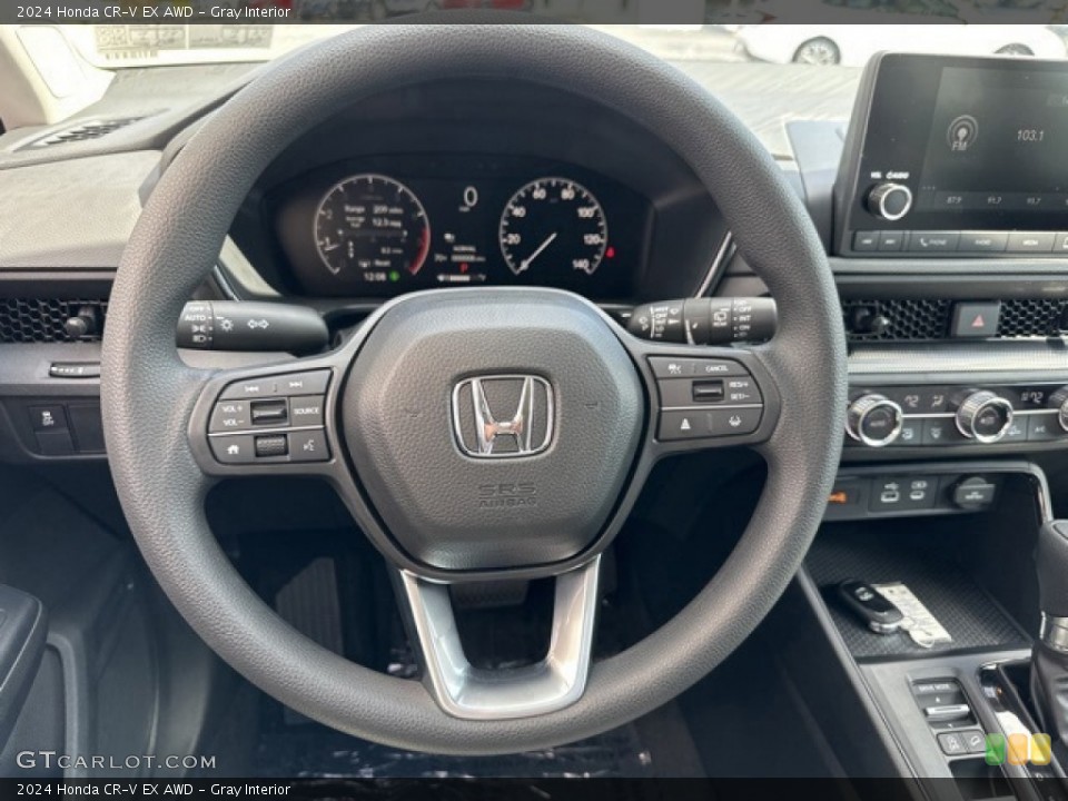 Gray Interior Steering Wheel for the 2024 Honda CR-V EX AWD #146624752