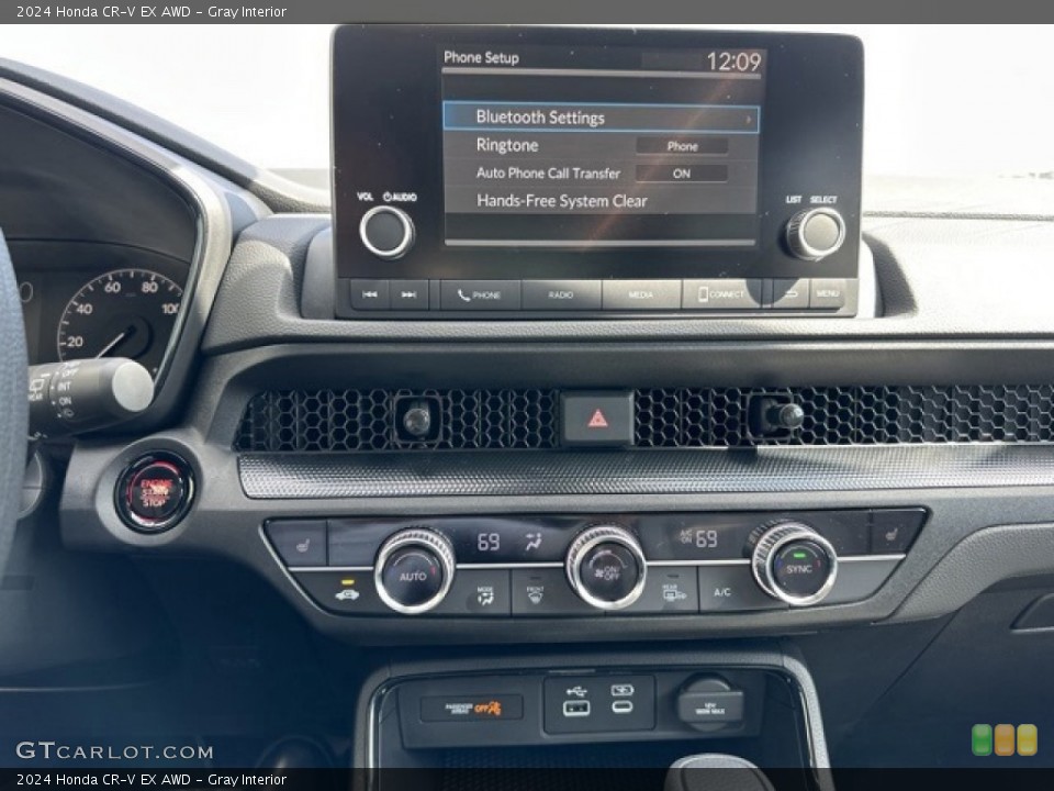 Gray Interior Controls for the 2024 Honda CR-V EX AWD #146624800