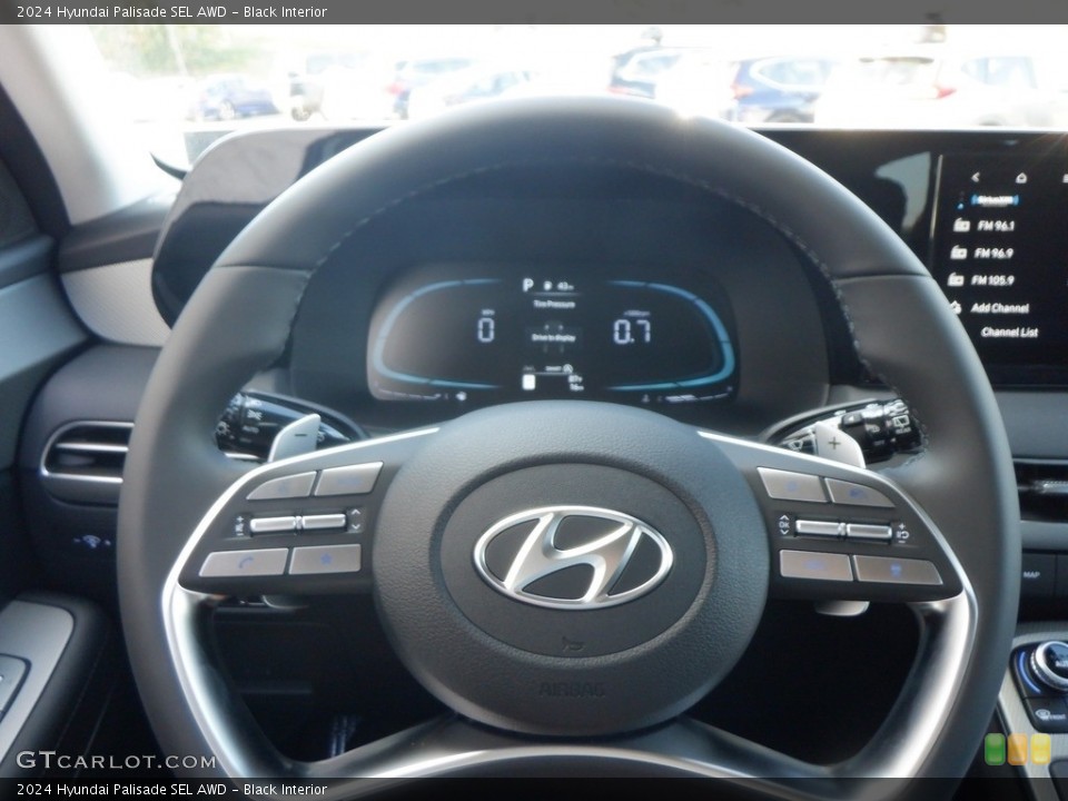 Black Interior Steering Wheel for the 2024 Hyundai Palisade SEL AWD #146625718