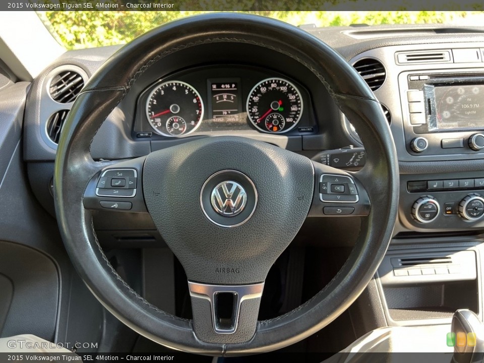 Charcoal Interior Steering Wheel for the 2015 Volkswagen Tiguan SEL 4Motion #146626465