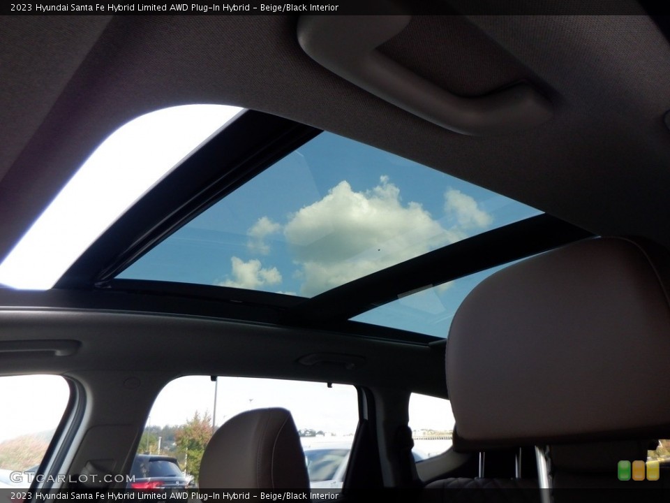 Beige/Black Interior Sunroof for the 2023 Hyundai Santa Fe Hybrid Limited AWD Plug-In Hybrid #146626909