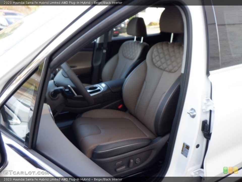 Beige/Black Interior Front Seat for the 2023 Hyundai Santa Fe Hybrid Limited AWD Plug-In Hybrid #146627104