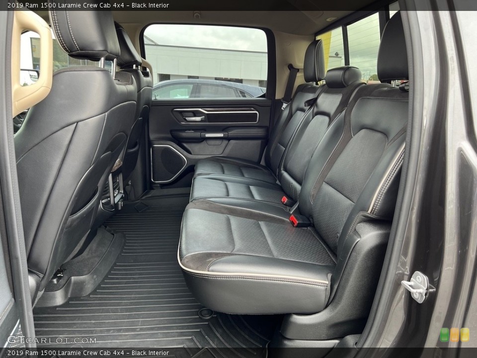 Black Interior Rear Seat for the 2019 Ram 1500 Laramie Crew Cab 4x4 #146627141