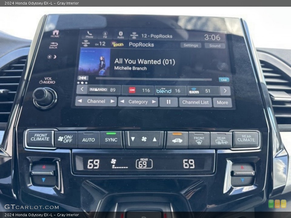 Gray Interior Controls for the 2024 Honda Odyssey EX-L #146627179