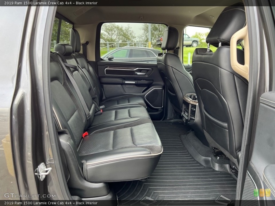 Black Interior Rear Seat for the 2019 Ram 1500 Laramie Crew Cab 4x4 #146627194