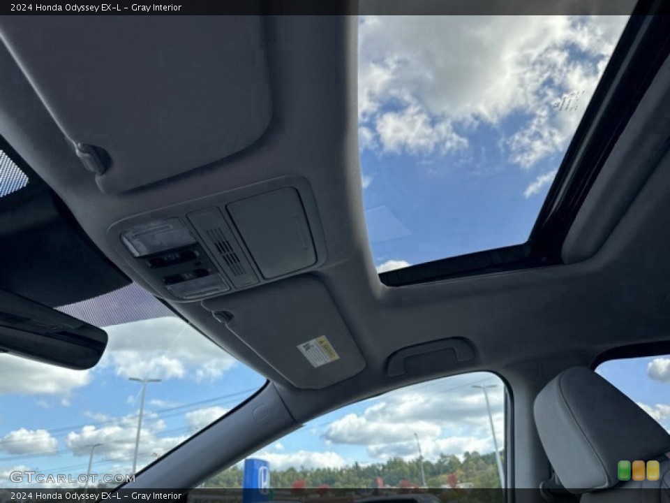 Gray Interior Sunroof for the 2024 Honda Odyssey EX-L #146627203