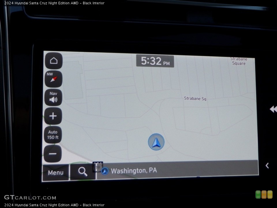 Black Interior Navigation for the 2024 Hyundai Santa Cruz Night Edition AWD #146628136